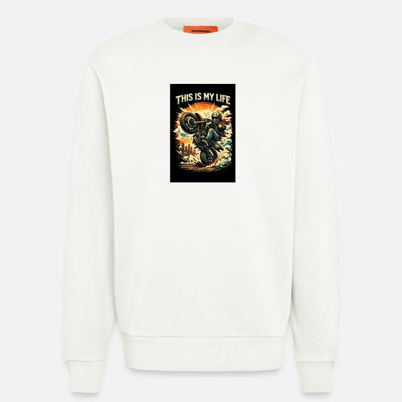 Motorrad im Einsatz - Sweatshirt - made by SPREAD  - OFF WHITE
