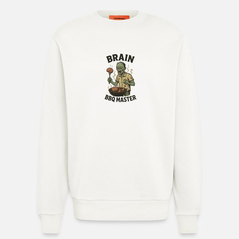 Zombie Grill Master Brain BBQ - Sweatshirt - made by SPREAD - OFF WHITE