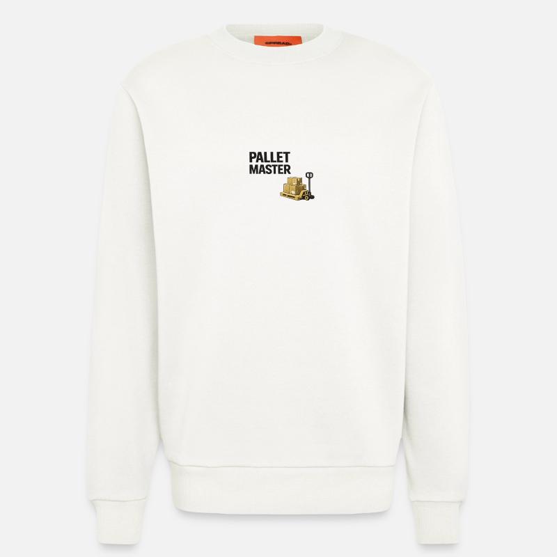 Maître palette : Élévateur d’entrepôt - Sweat bio décontracté fabriqué en UE - OFF WHITE