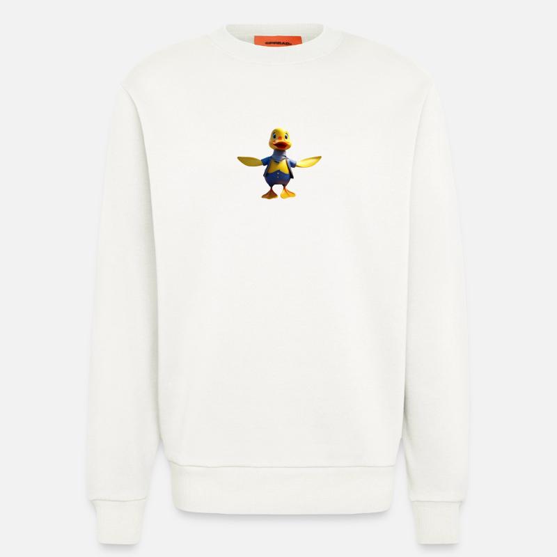 Canard élégant en écharpe - Sweat bio décontracté fabriqué en UE - OFF WHITE