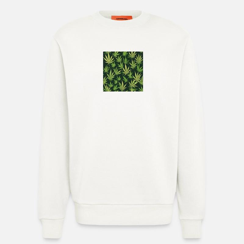 cannabis - Sweatshirt - made by SPREAD  - OFF WHITE