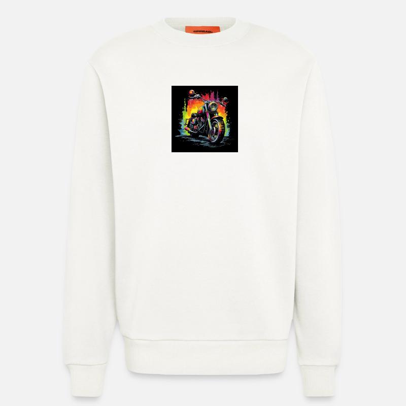 Regenbogen Motorrad Splash - Sweatshirt - made by SPREAD  - OFF WHITE