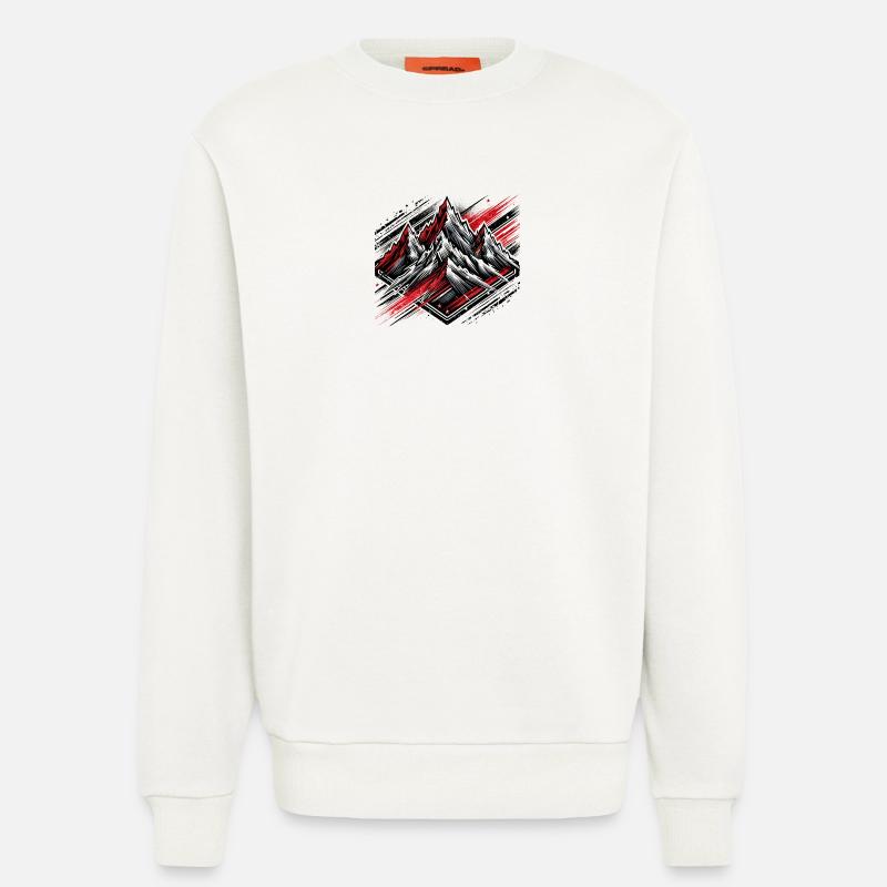 Schroffe Berge - Sweatshirt - made by SPREAD - OFF WHITE