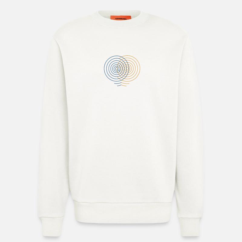 Concentric Interference – Physik Design - Sweatshirt - made by SPREAD  - OFF WHITE