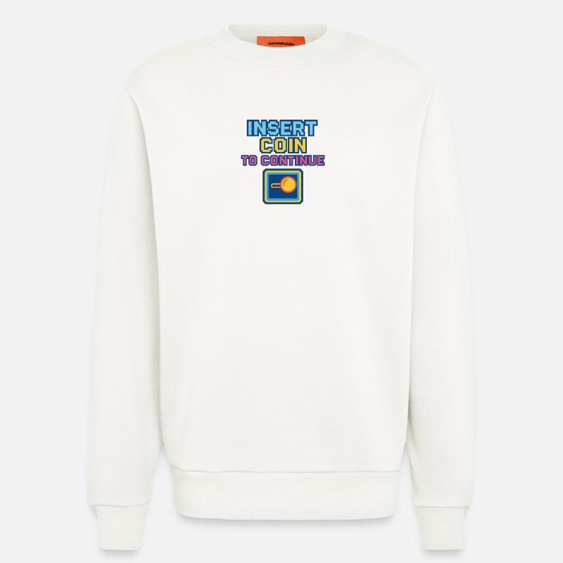 Conception de jeux d’arcade Retro Pixel - Sweat bio décontracté fabriqué en UE - OFF WHITE