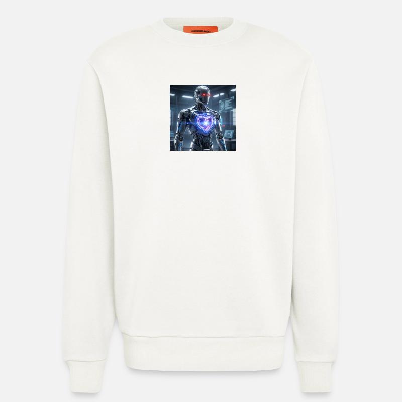 Futuristic robot with light effect - Sweatshirt - made by SPREAD  - OFF WHITE