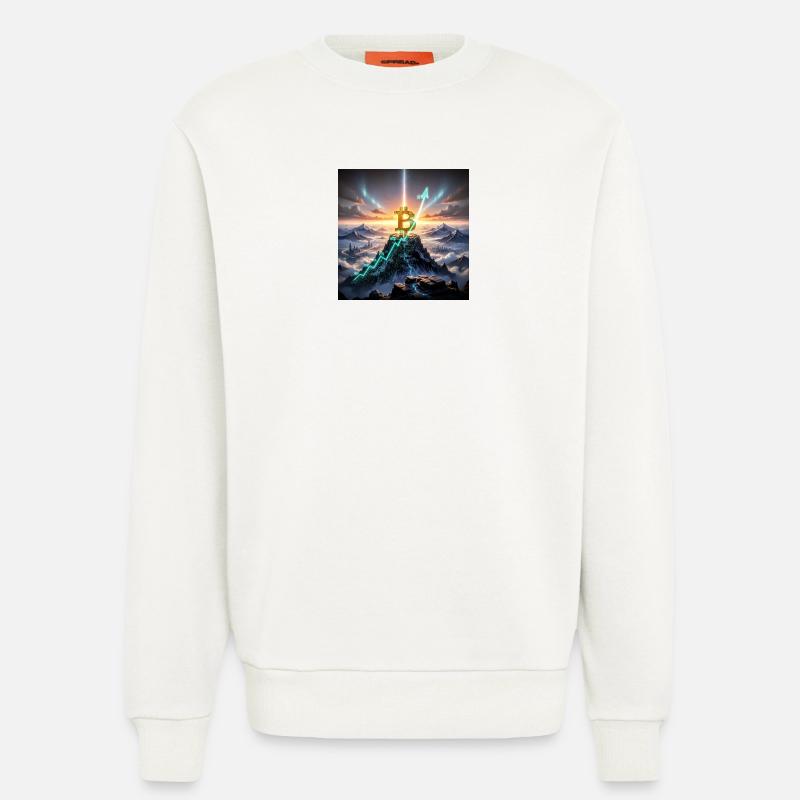 Bitcoin Gipfelaufstieg 3D - Sweatshirt - made by SPREAD  - OFF WHITE