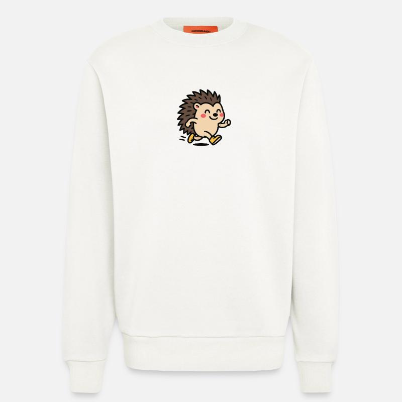 Igel Sprinter Niedliches Maskottchen - Sweatshirt - made by SPREAD  - OFF WHITE