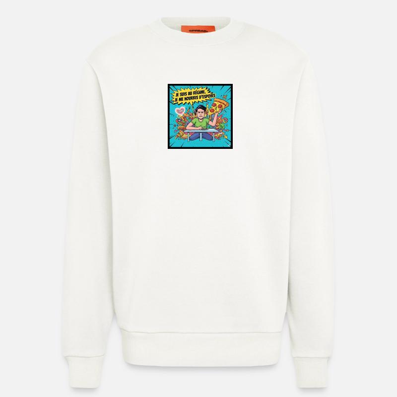 Diät und Hoffnungen Comics - Sweatshirt - made by SPREAD  - OFF WHITE