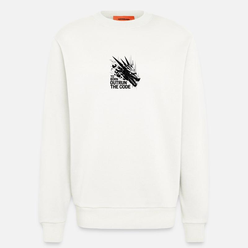 Geometrischer Drachen-Outrun-Code - Sweatshirt - made by SPREAD  - OFF WHITE