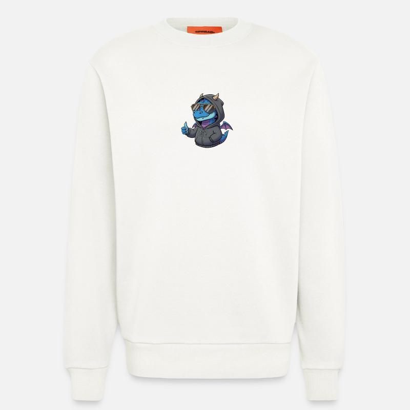 Kapuzenpulli Feuersprüher mit Sonnenbrille - Sweatshirt - made by SPREAD  - OFF WHITE