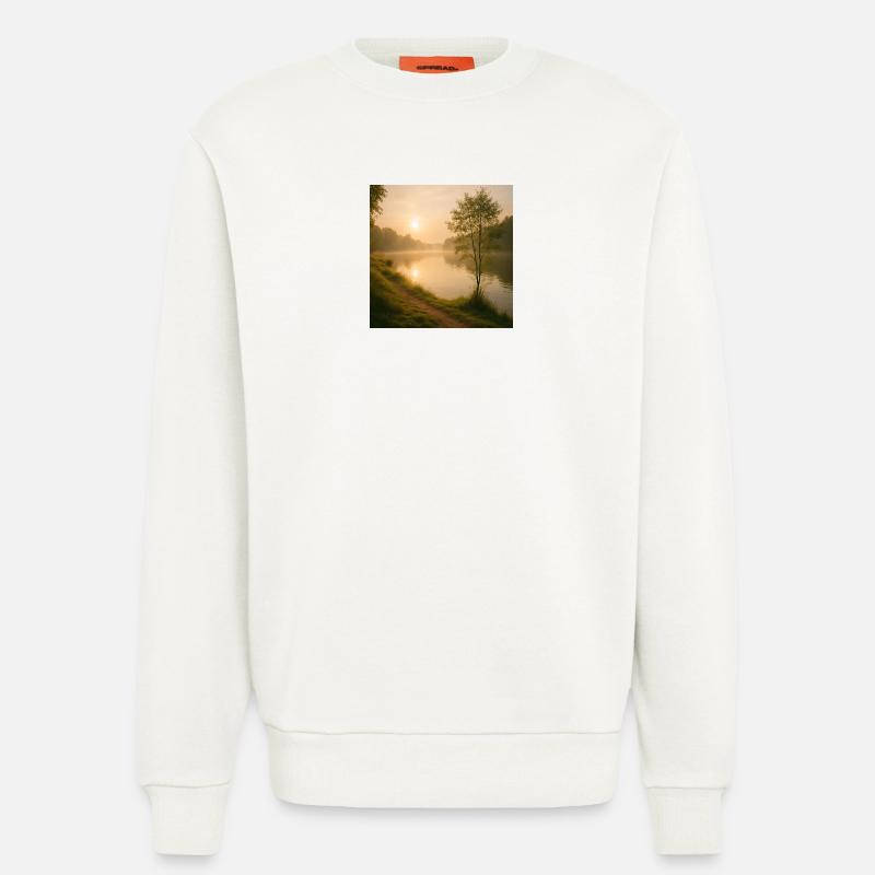 Morgengold am Flusspfad - Sweatshirt - made by SPREAD  - OFF WHITE