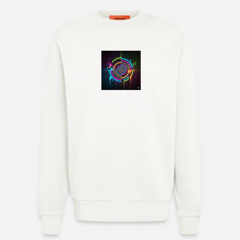 Neon Circle Splatter - Sweatshirt - made by SPREAD  - OFF WHITE
