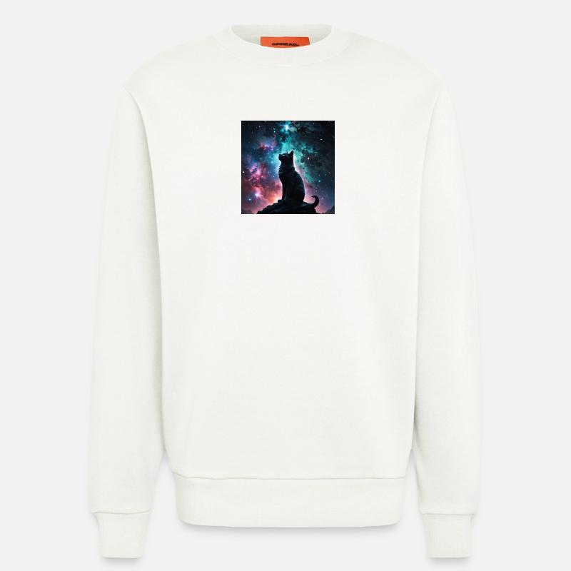 kosmische Katze - Sweatshirt - made by SPREAD  - OFF WHITE