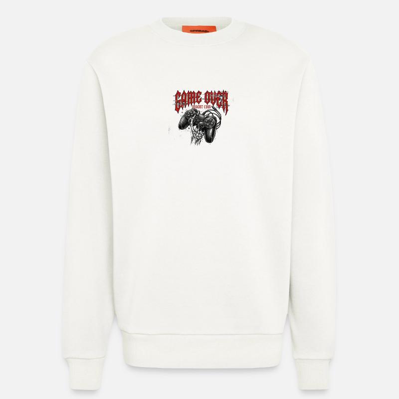Game Over Retro Controller Grunge - Sweatshirt - made by SPREAD - OFF WHITE