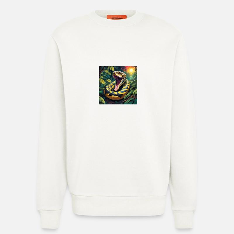 Python Schlange - Sweatshirt - made by SPREAD  - OFF WHITE