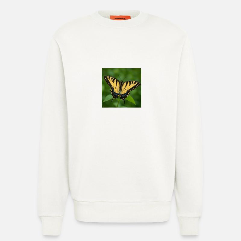 Eastern Tiger swallowtail - Sweatshirt - made by SPREAD  - OFF WHITE