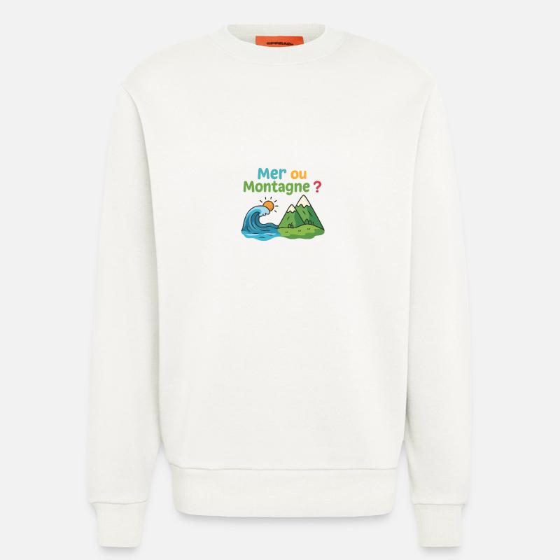 Meer oder Berg - Sweatshirt - made by SPREAD  - OFF WHITE