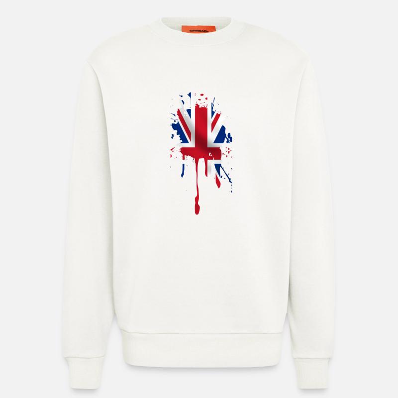 union jack - Sweatshirt - made by SPREAD  - OFF WHITE