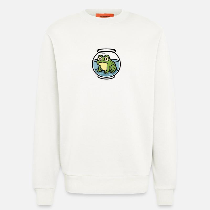 Frosch in der Schüssel - Sweatshirt - made by SPREAD - OFF WHITE