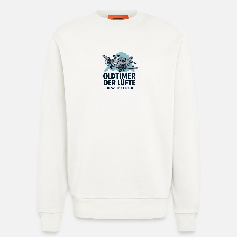 Oldtimer der Lüfte Ju52 - Sweatshirt - made by SPREAD  - OFF WHITE