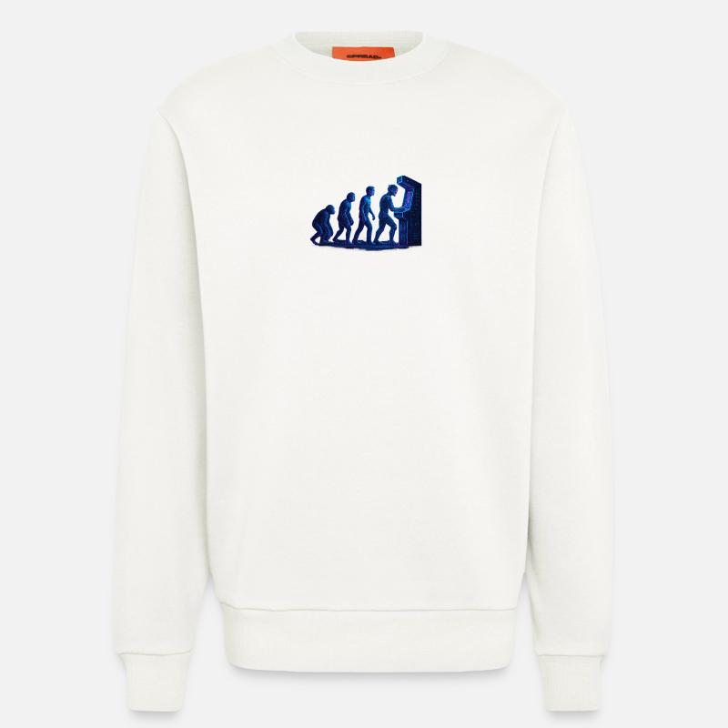 Arcade Human Evolution - Sweatshirt - made by SPREAD  - OFF WHITE