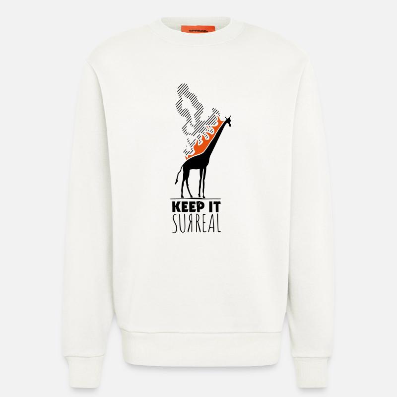 Keep It Surreal Giraffe - Statement - Sweatshirt - made by SPREAD - OFF WHITE