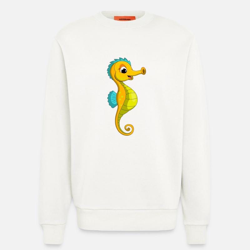 lorey.w "kleines Seepferdchen", Mädchen - Sweatshirt - made by SPREAD  - OFF WHITE