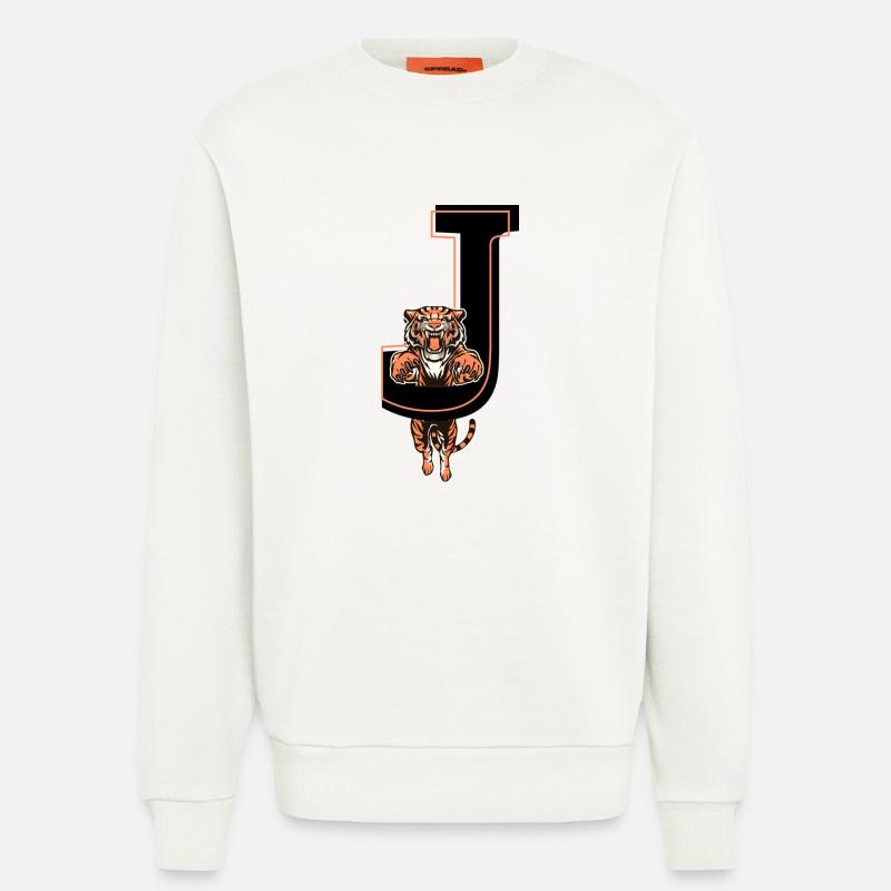 Tiger j Brief - Geschenkidee - Sweatshirt - made by SPREAD  - OFF WHITE