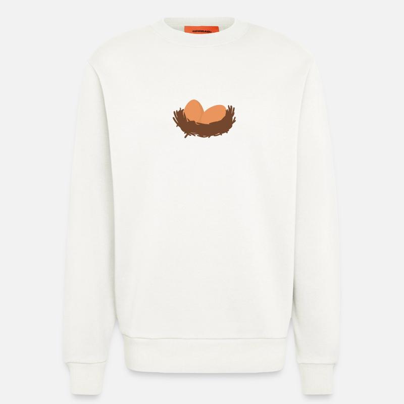 Eggs Nest Egg Easter - Sweatshirt - made by SPREAD  - OFF WHITE