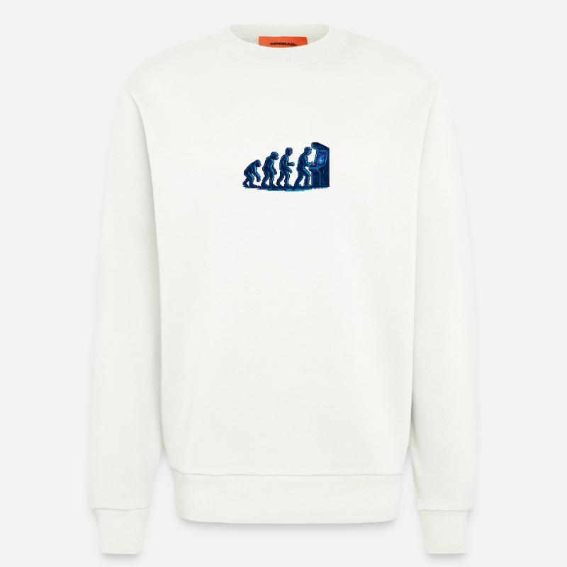 Evolution towards retro arcade - Sweatshirt - made by SPREAD  - OFF WHITE