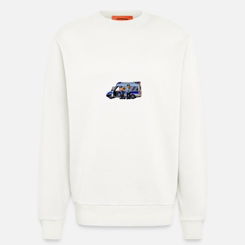 Polizei Bus - Sweatshirt - made by SPREAD  - OFF WHITE