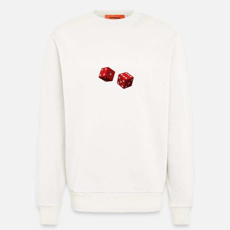 Rote Würfel - Sweatshirt - made by SPREAD  - OFF WHITE