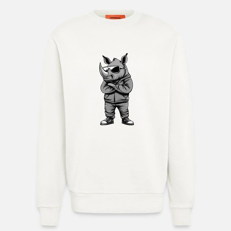 Nashorn Comic - Sweatshirt - made by SPREAD  - OFF WHITE