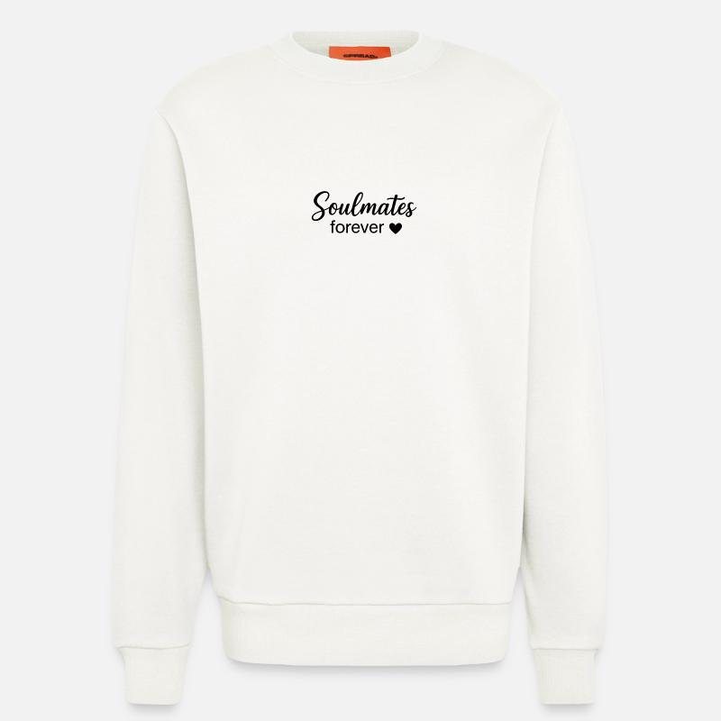 Âmes éternelles Boho Scripture Design - Sweat bio décontracté fabriqué en UE - OFF WHITE