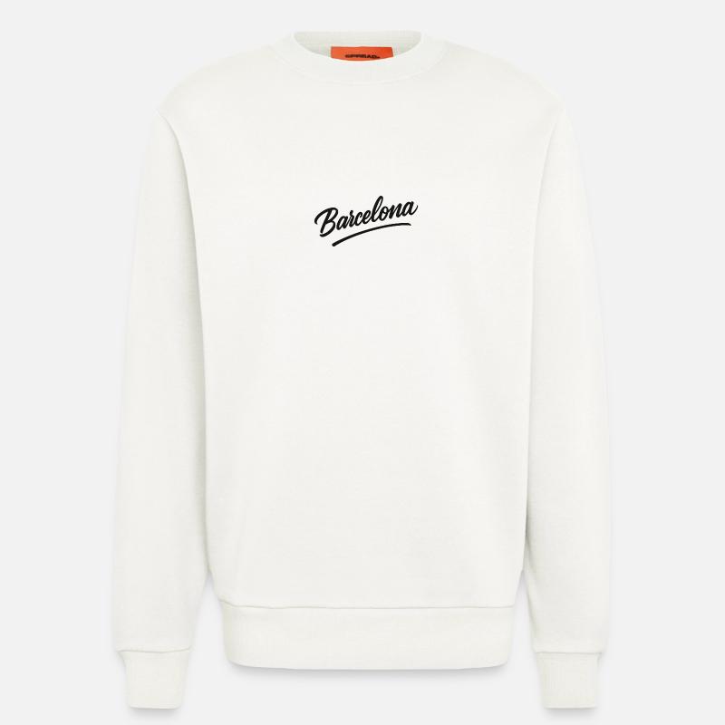 Script Barcelone avec ligne d’arc - Sweat bio décontracté fabriqué en UE - OFF WHITE