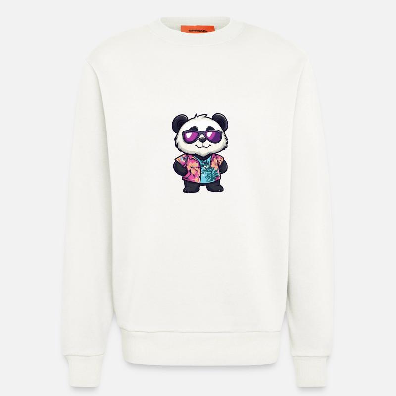 Panda Comic Urlaub - Sweatshirt - made by SPREAD  - OFF WHITE
