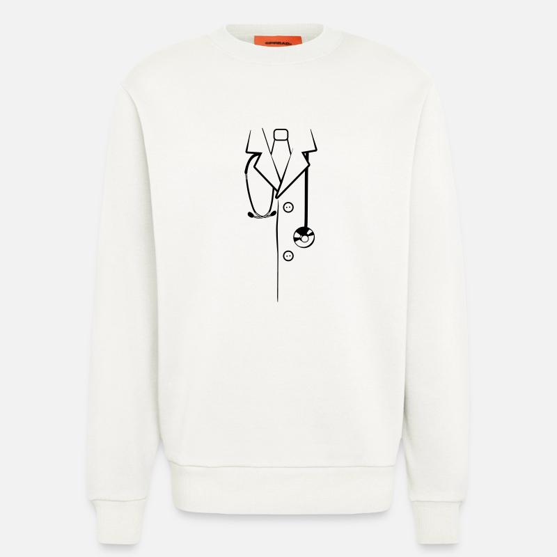 Arztkittel - Sweatshirt - made by SPREAD  - OFF WHITE