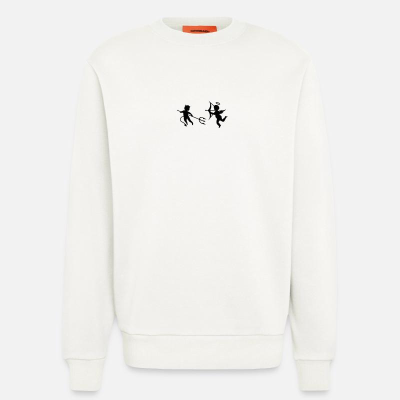 Ein kleiner Teufel und ein Engel - Sweatshirt - made by SPREAD  - OFF WHITE