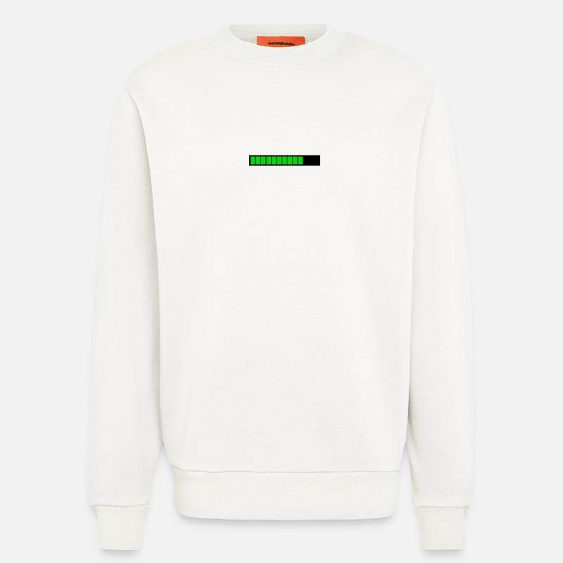 Rectangle loading bar Black Green (75%) - Sweatshirt - made by SPREAD  - OFF WHITE