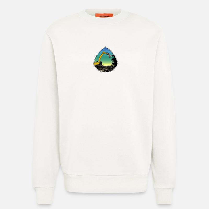 Tear-off excavator - Sweatshirt - made by SPREAD  - OFF WHITE
