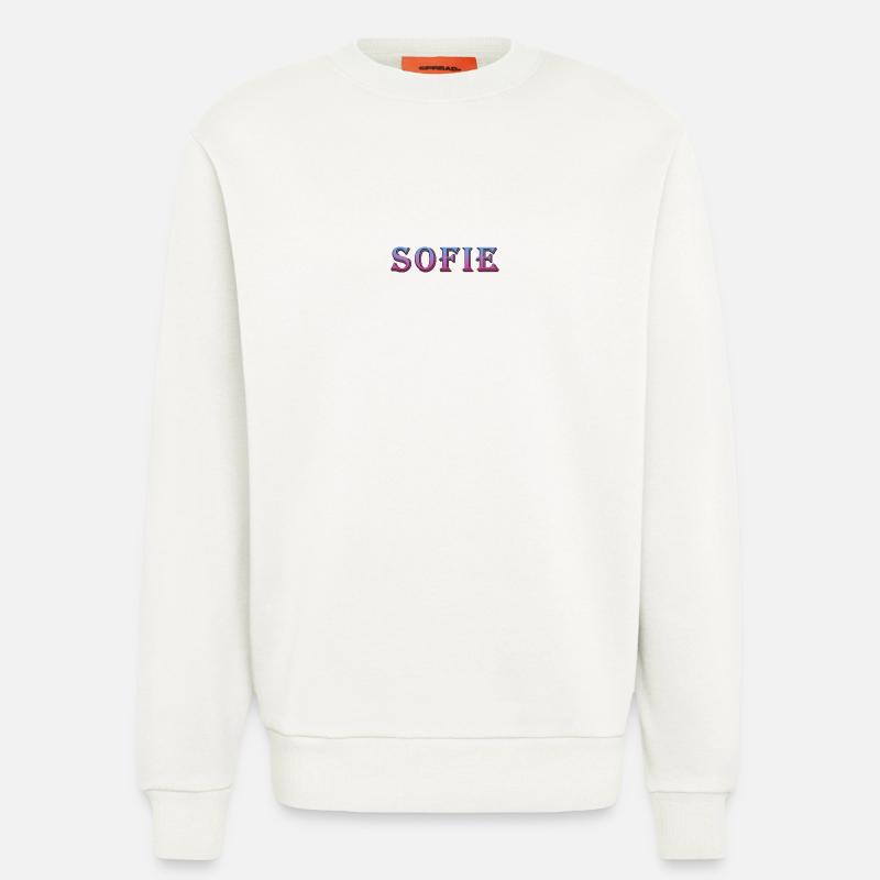 Farbenfroher 3D-Text mit Glitzereffekt - Sweatshirt - made by SPREAD  - OFF WHITE