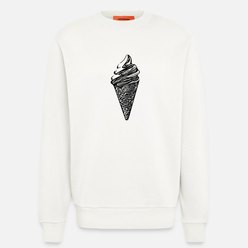 Cooles Softeis in Waffel - Sweatshirt - made by SPREAD  - OFF WHITE