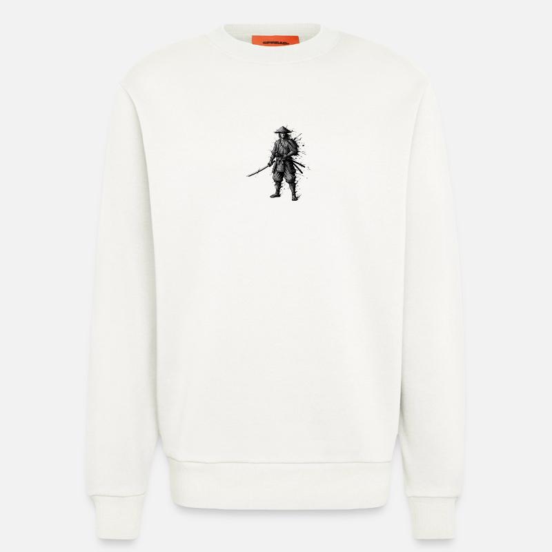 Samurai Krieger mit Katana einsamer-ronin-japan - Sweatshirt - made by SPREAD - OFF WHITE