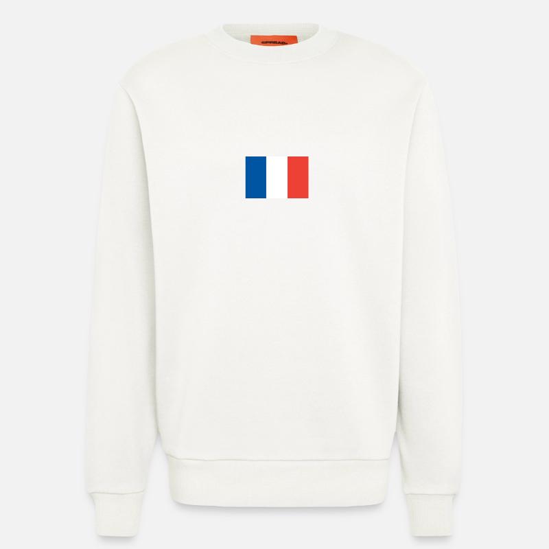 Frankreich, Flagge - Sweatshirt - made by SPREAD - OFF WHITE