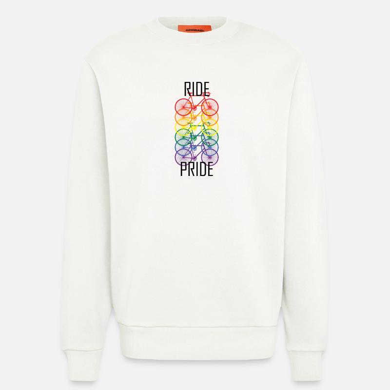 PRIDE Conception de vélos - Sweat bio décontracté fabriqué en UE - OFF WHITE