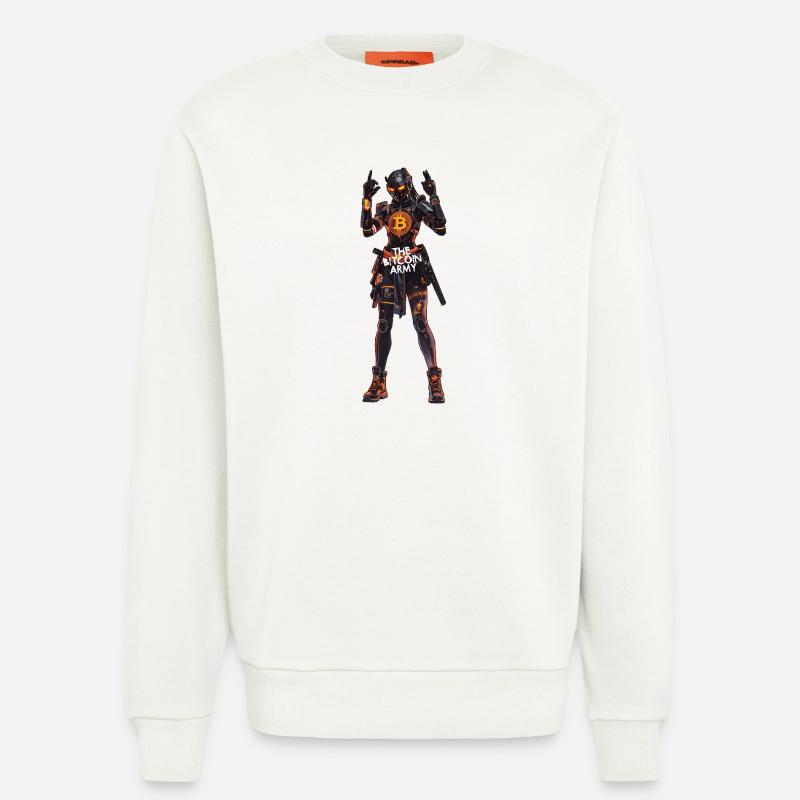 Bitcoin Bazooka – Die Bitcoin-Armee – Samurai 04 - Sweatshirt - made by SPREAD  - OFF WHITE