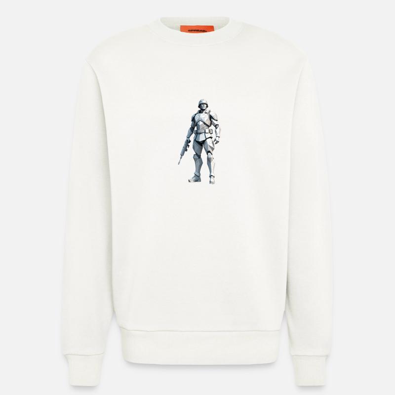 Soldat - Low Poly Army Design - Sweatshirt - made by SPREAD - OFF WHITE