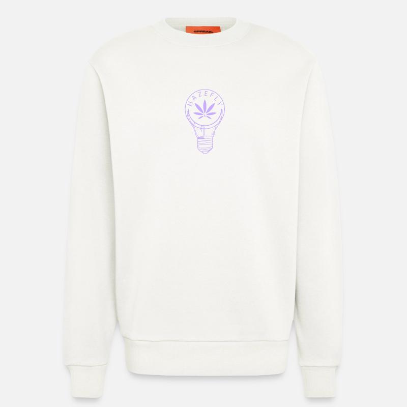 LIGHTBULB CANNABIS GLÜHBIRNE - Sweatshirt - made by SPREAD  - OFF WHITE
