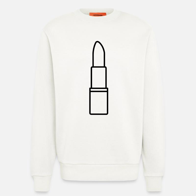 Lippenstift - Sweatshirt - made by SPREAD  - OFF WHITE
